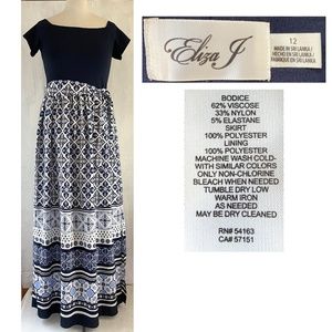 ELIZA J Off Shoulder Belted Maxi Dress w/pockets